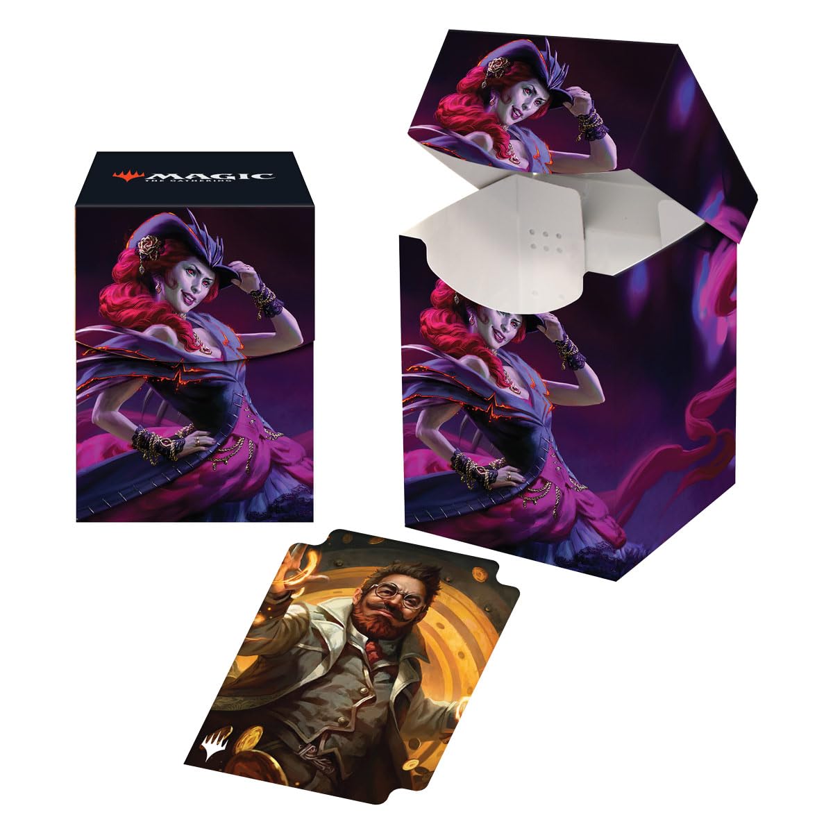 Ultra Pro - Outlaws of Thunder Junction 100+ Deck Box® Ft. Olivia for Magic: The Gathering, TCG collectible gaming accessory protective card deck holder