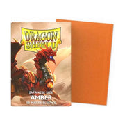 Dragon Shield | Japanese Size Card Matte Sleeves | 60 CT - Smooth & Tough Premium TCG Sleeves - Compatible with Yu-Gi-Oh, Naruto, Cardfight & Vanguard | Amber