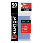 Phantom Sleeves: Red Size 45 x 68mm: Matte Front/Back - 50 Pack - Transparent Protective Card Sleeves for Board Games, Trading Cards & Card Games