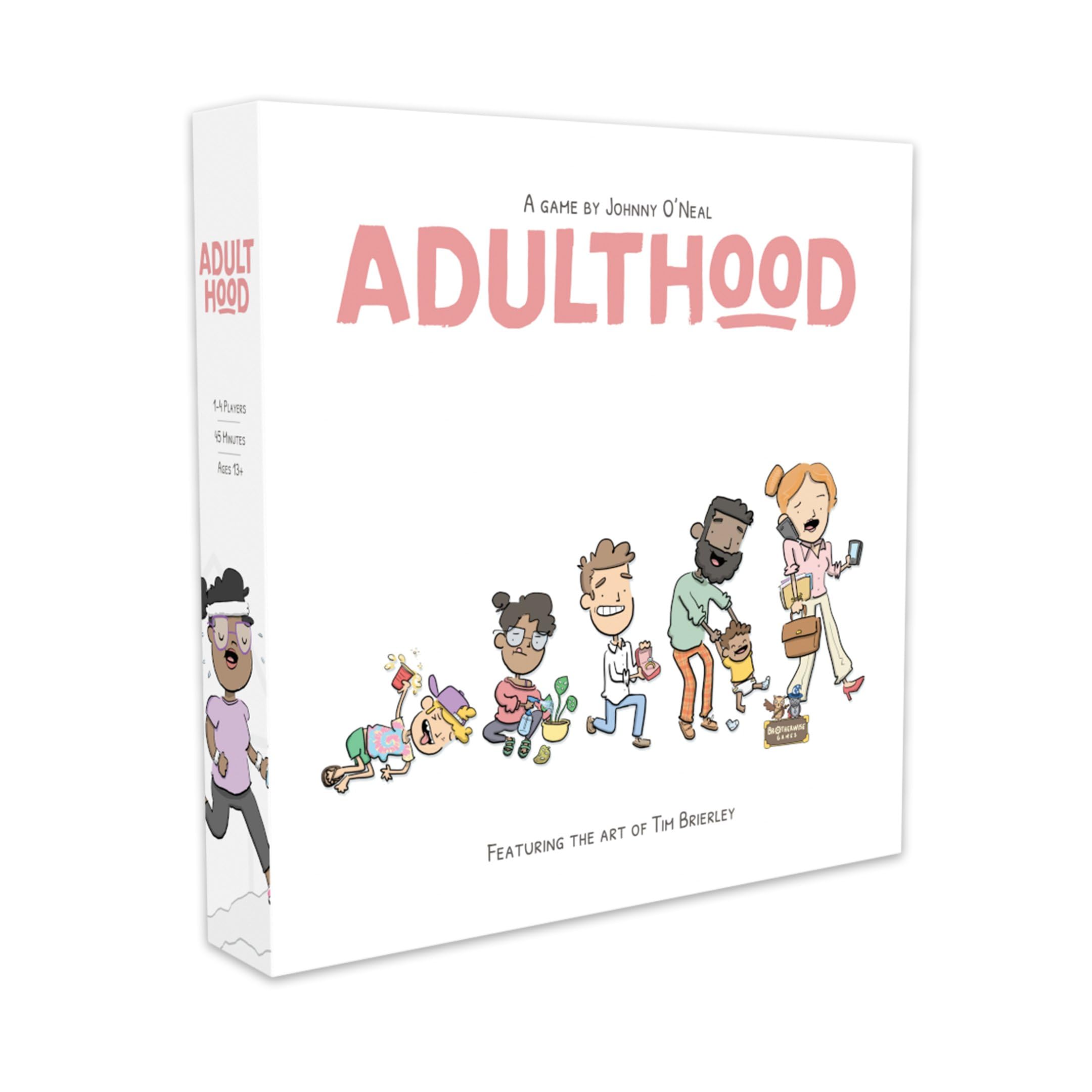 Brotherwise Games Adulthood – Relatable Life Strategy Board Game, Navigate Challenges of Growing Up, Fun for 1-4 Players, Ages 13+