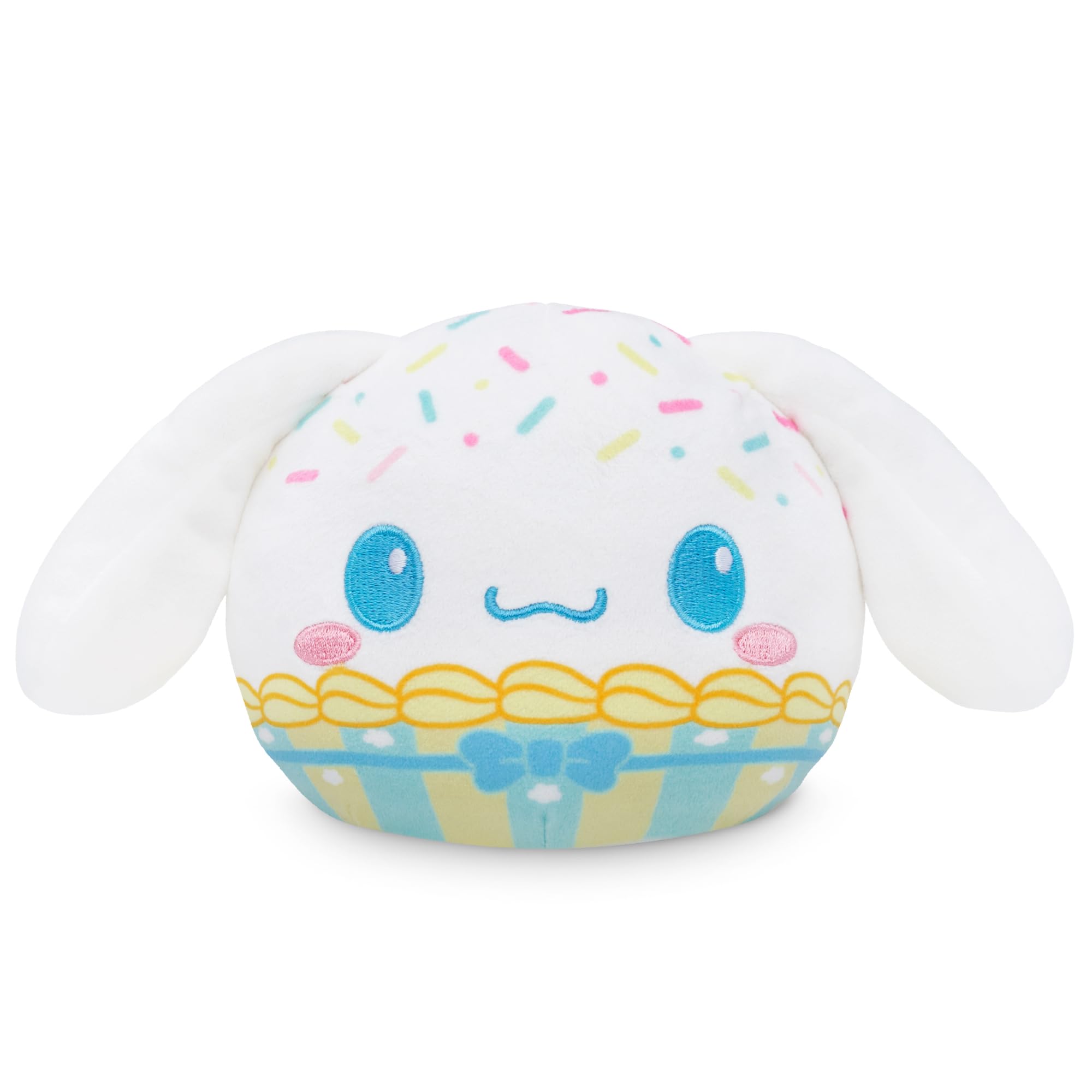 Teeturtle Hello Kitty and Friends Cinnamoroll Reversible 4" Cupcake Scented Plushie - Cute Kawaii Soft Sanrio Stuffed Animal - Smells Like Cake!