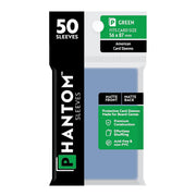 Phantom Sleeves: Green Size 56 x 87mm: Matte Front/Back - 50 Pack - Transparent Protective Card Sleeves for Board Games, Trading Cards & Card Games