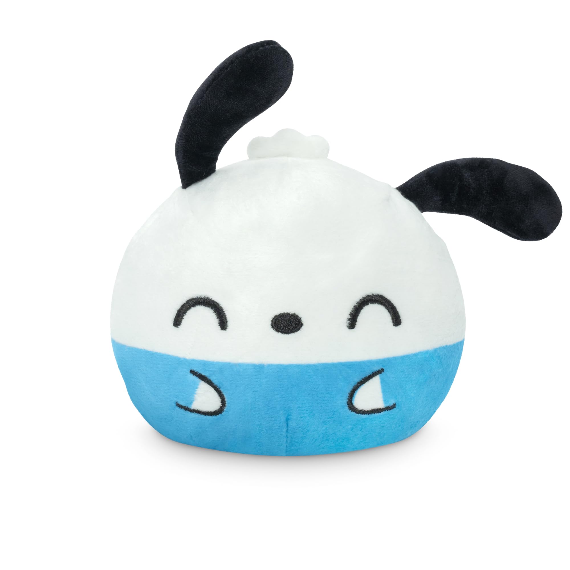 TeeTurtle Reversible Sanrio Chococat and Pochacco 4-Inch Blind Box Cute Kawaii Two-Sided Flip Plush Toy with Embroidered Details - Cute Mini Collectible Plush for Kids, Teens, and Adults
