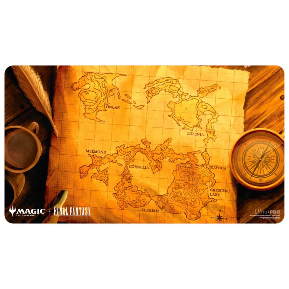 Ultra PRO - Final Fantasy x Universes Beyond World Map Playmat for Magic: The Gathering | Card Game Playmat, Final Fantasy Collectibles, Desk Mat Mousepad