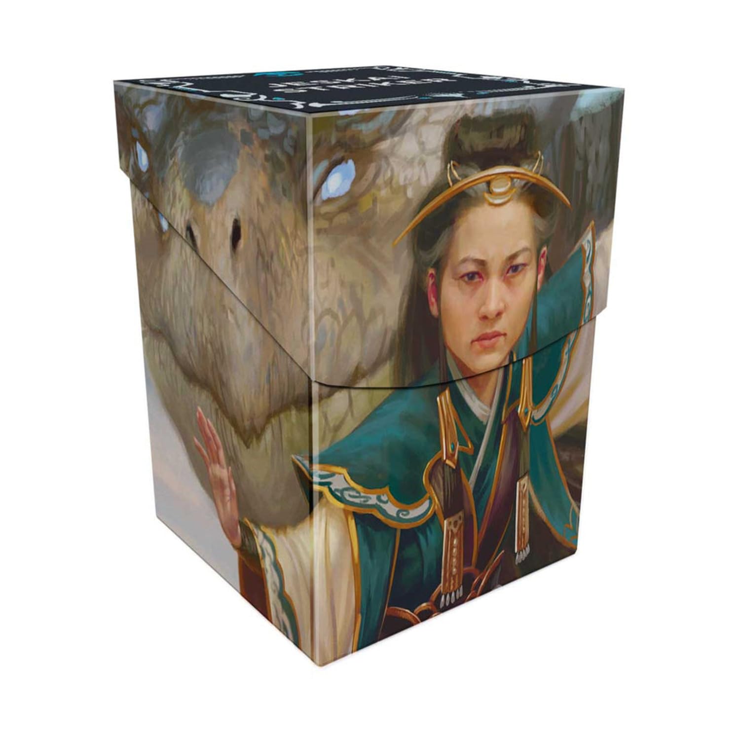 Ultra Pro - Tarkir Dragonstorm Shiko and Narset, Unified/Elsha, Threefold Master (Jeskai Striker Commander Deck) 100+ Deck Box for Magic: The Gathering | Magic Gathering deck box MTG TCG storage case