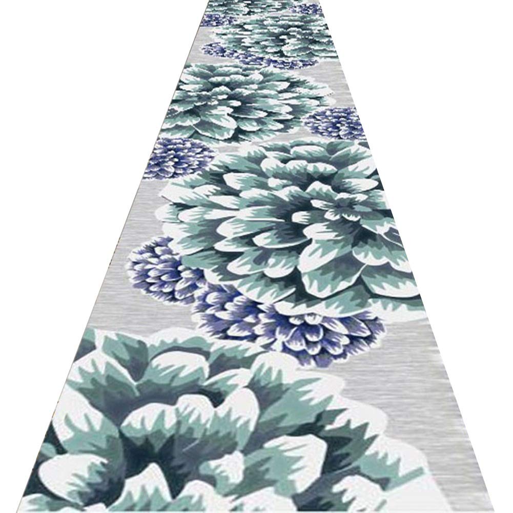 Runner Rugs for Hallway Area Rugs Corridor Carpet, Floral Design Wear-Resistant Extra Long Home Floor Mat, Customizable (Color : Multi-Colored, Size : 0.6x2m)