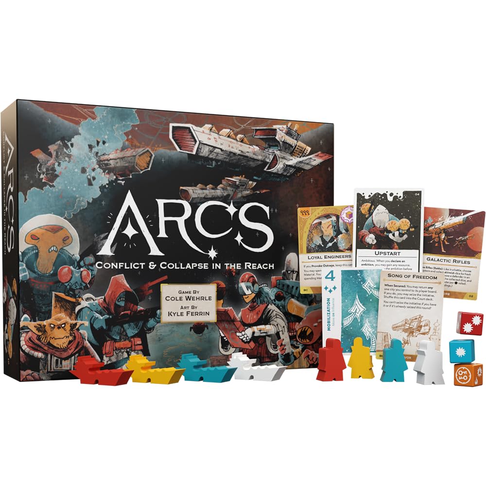 Arcs Board Game by Leder Games | Ages 14+ | 2–4 Players | Tactical Space Opera Strategy Game with Trick-Taking Action System, Galactic Warfare, Diplomacy & Asymmetric Play