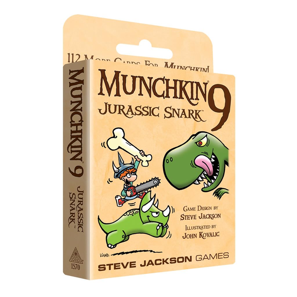 Munchkin 9 – Jurassic Snark Card Game (Expansion) |112-Card Expansion | Adults, Kids, & Family Game | Fantasy Adventure RPG | Ages 10+ | 3-6 Players | Avg Play Time 120 Min | Steve Jackson Games