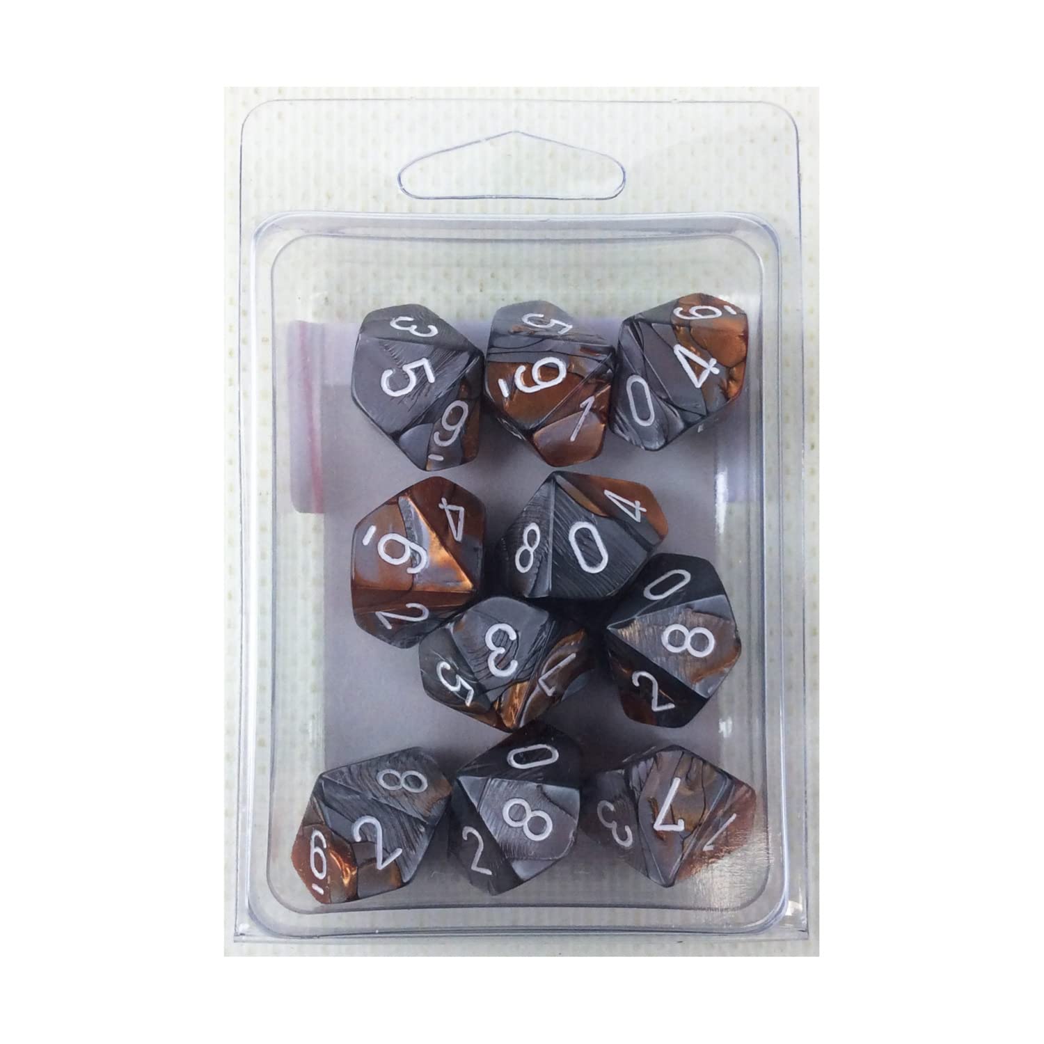 d10 Clamshell Gemini Copper and Steel with White (10)
