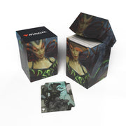 Ultra Pro - Outlaws of Thunder Junction 100+ Deck Box® Ft. Vraska for Magic: The Gathering, TCG collectible gaming accessory protective card deck holder