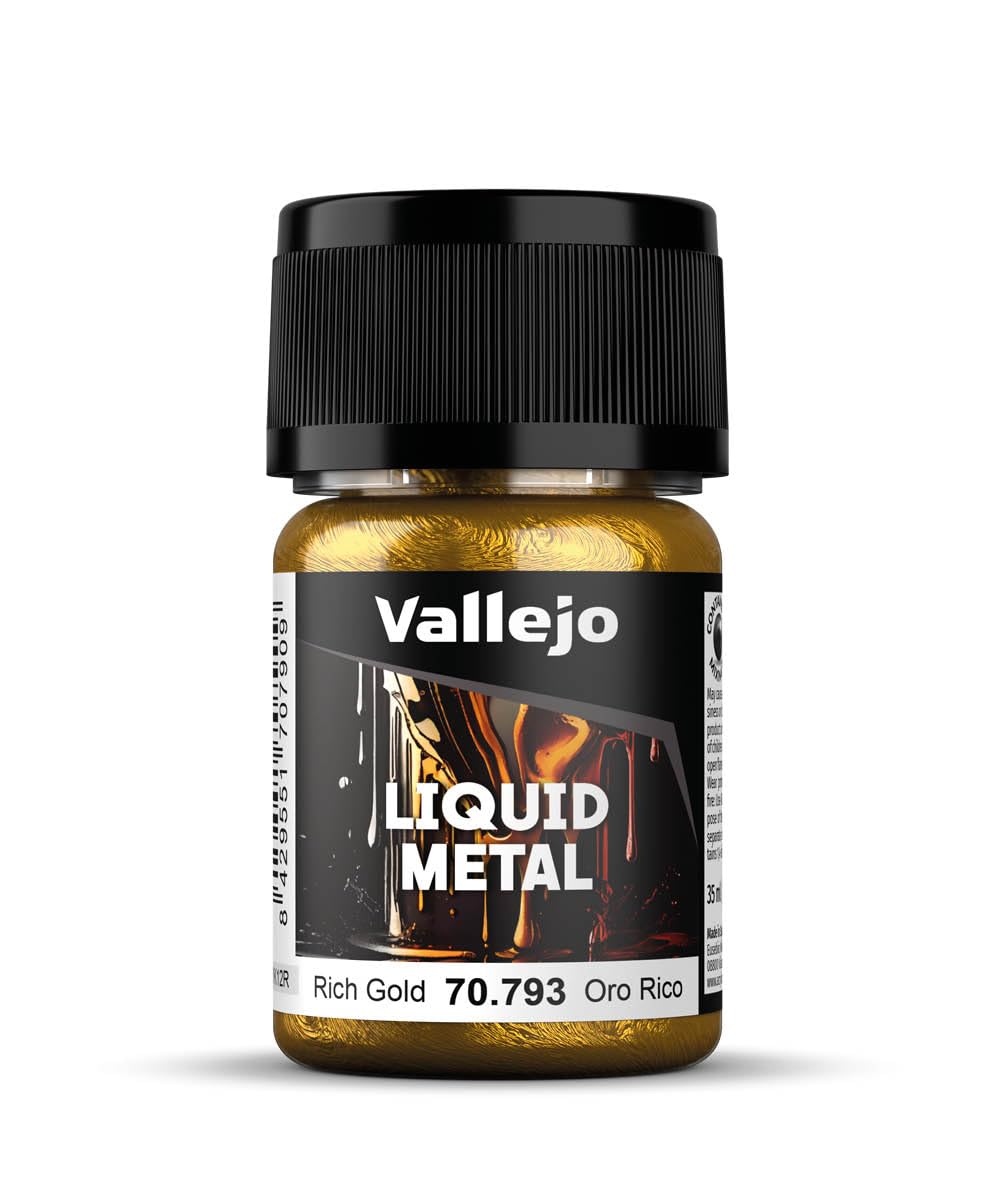 Vallejo - Liquid Metal | Rich Gold 35 ml. (1.18 fl.oz.)