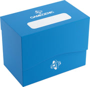 Gamegenic Side Holder 80+ Casual Deck Box | Double-Sleeved Card Storage with Flex Card Divider | Premium Card Game Protector | Cobra Neck Technology | Holds up to 80 Cards | Blue Color | Made