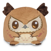 TeeTurtle Reversible Dungeons and Dragons Owlbear 4-Inch Two-Sided Flip Plush Toy with Embroidered Details - Cute Mini Collectible Plush for Kids, Teens, and Adults