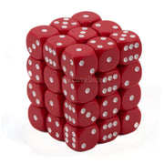Chessex CHX25804 Dice-Opaque: 36D6 Red/White Set, Small (10mm - 14mm)