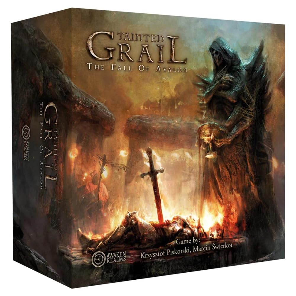 Tainted Grail The Fall of Avalon Board Game CORE BOX - Epic Story-Rich Survival & Exploration, Arthurian & Celtic Mythology, Ages 14+, 1-4 Players, 2-3 Hour Playtime, Made by Awaken Realms