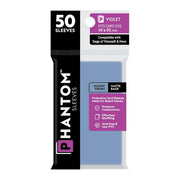 Phantom Sleeves: Violet Size 49 x 93mm: Glossy Front/Matte Back - 50 Pack - Transparent Protective Card Sleeves for Board Games & Trading Cards