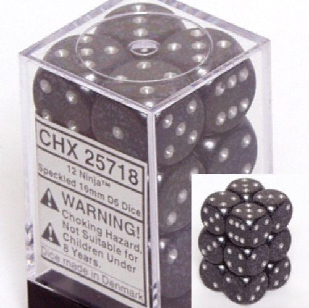 d6 Cube 16mm Speckled Ninja (12)