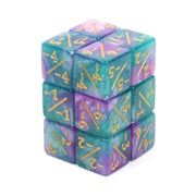 -1/-1 Light Blue & Purple Glitter Counters for Magic - set of 8