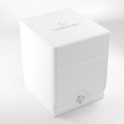 Gamegenic Squire Plus 100+ XL Convertible Deck Box - Holds 100 Double-Sleeved Cards! Premium Commander Card Case, Detachable Slide Card Case, Armorfyber Surface, White Color, Made