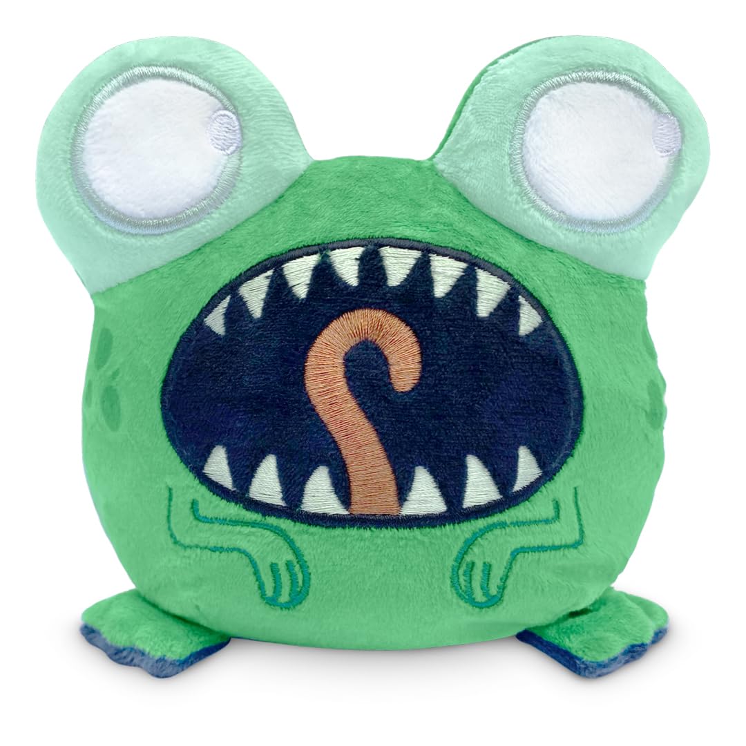 TeeTurtle Twisted Cryptids Loveland Frog Reversible Plushie 4" - Cute Kawaii Soft Stuffed Animal