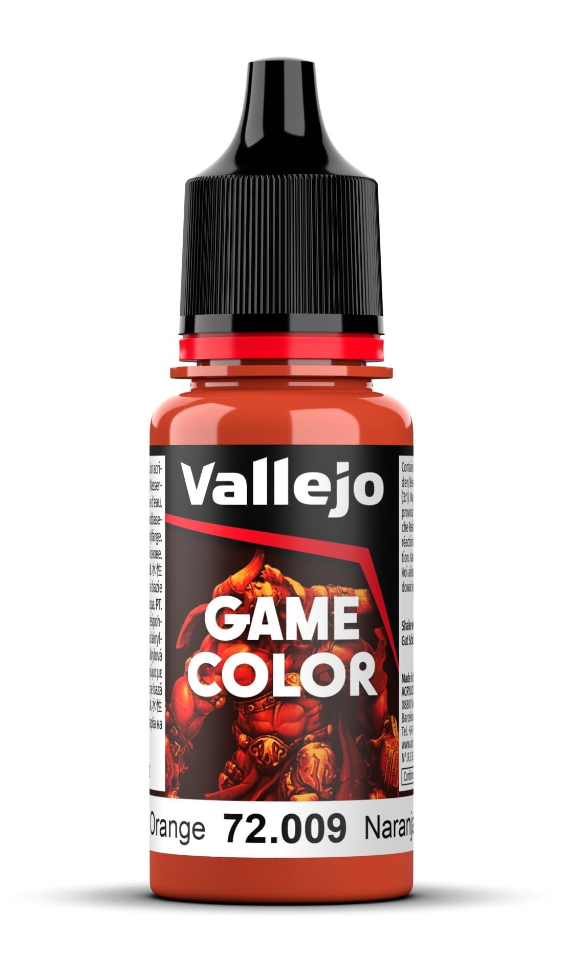 Vallejo Game Color Hot Orange Paint, 18ml