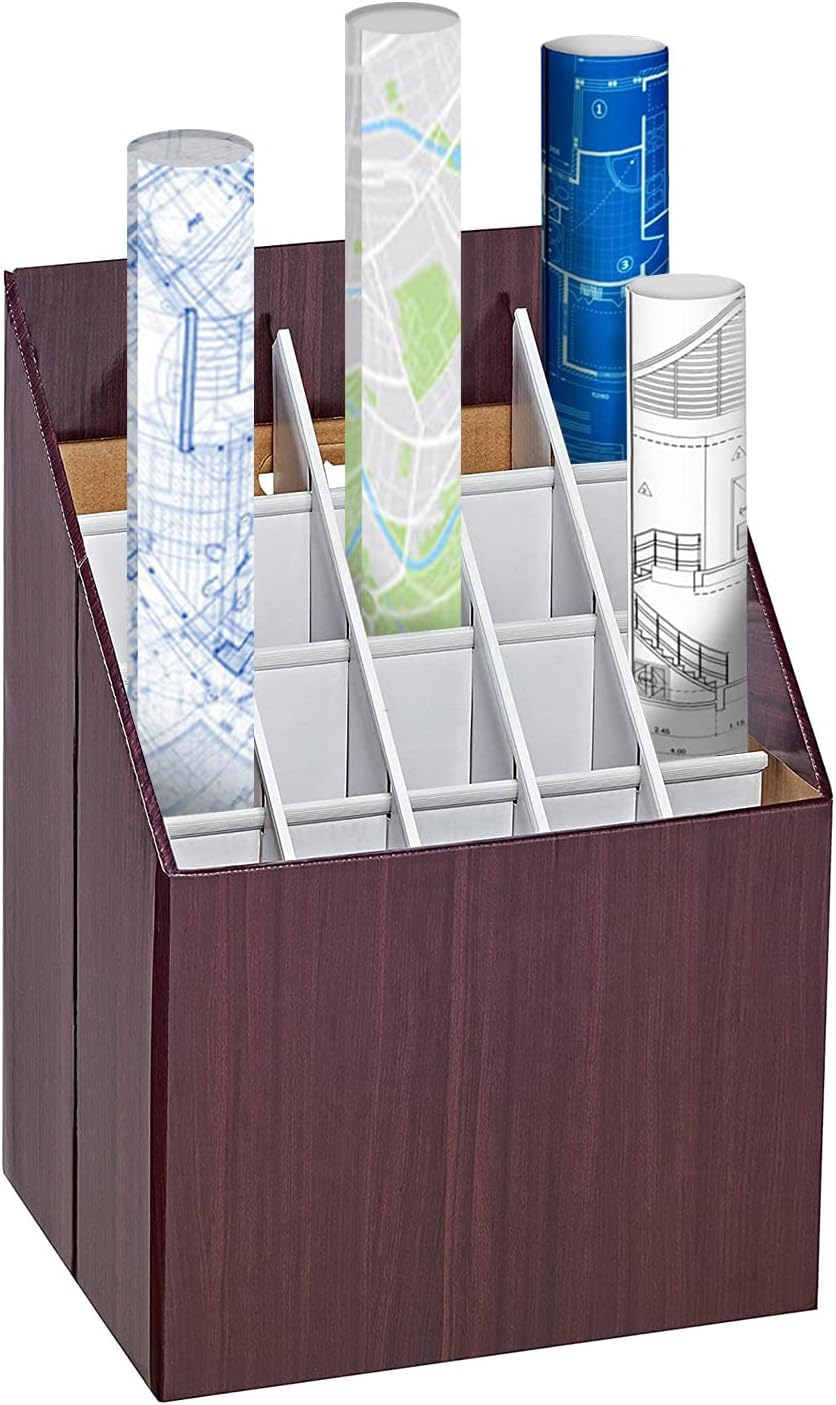 20-Slot Upright Roll file Corrugated Box
