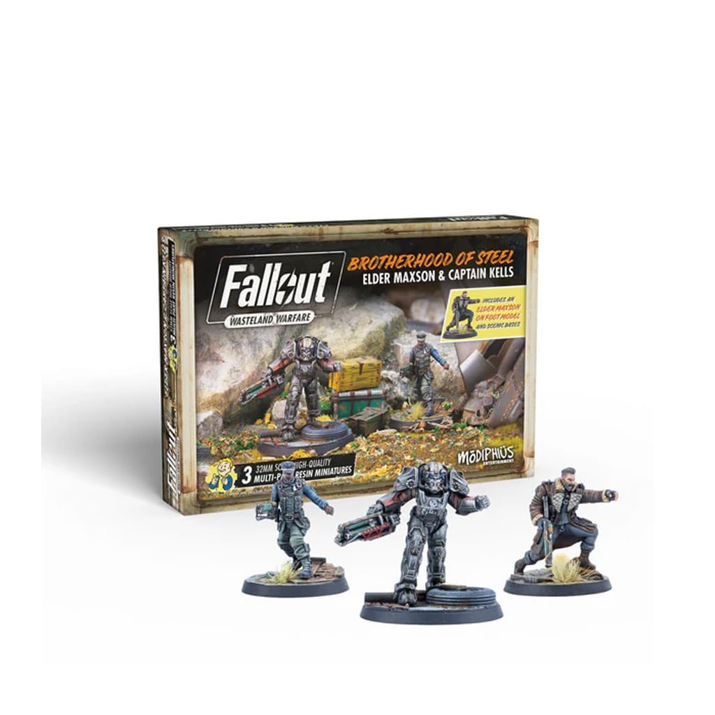 Modiphius Fallout - Wasteland Warfare - Brotherhood of Steel Elder Maxon and Capt. Kells