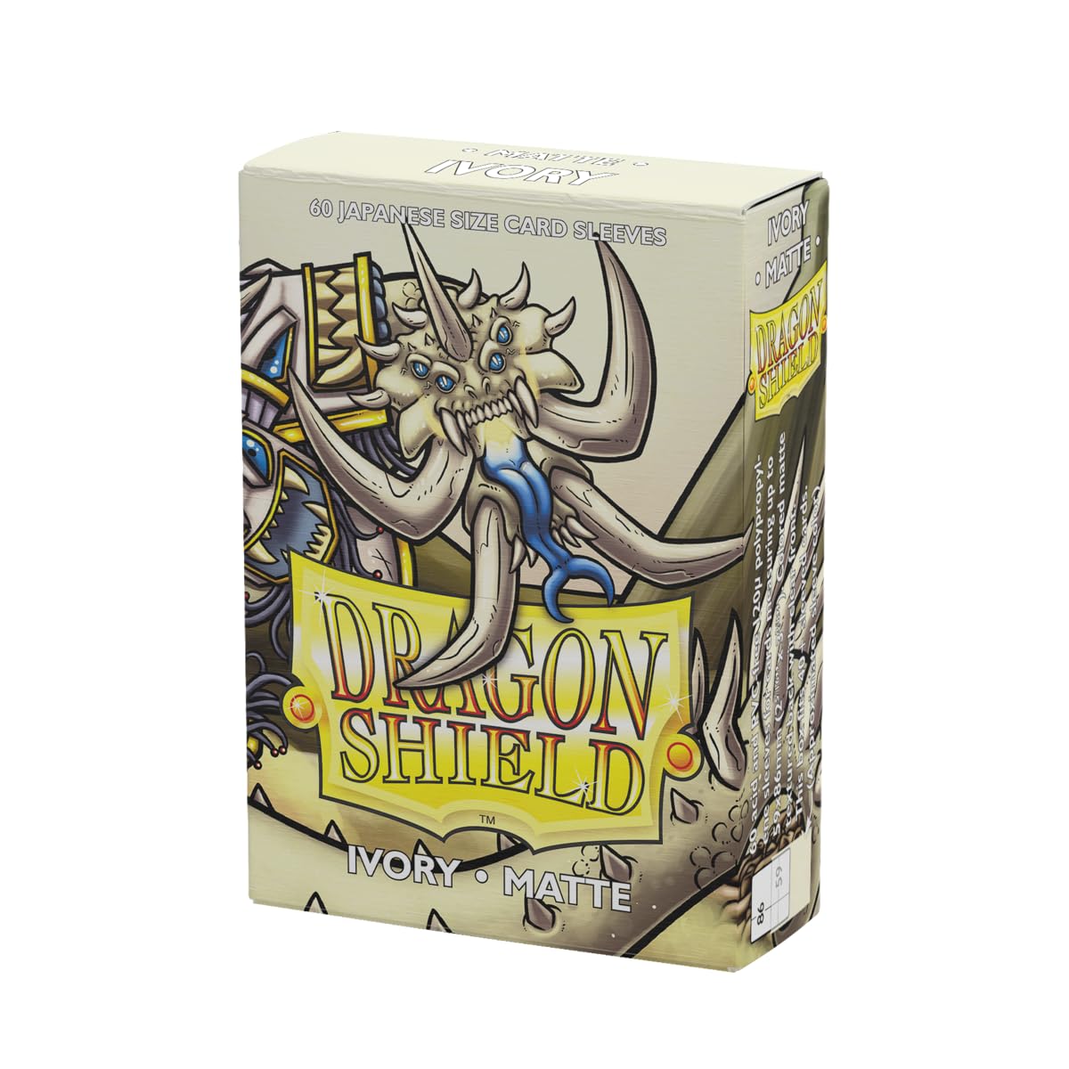 Dragon Shield | Japanese Size Card Matte Sleeves | 60 CT - Smooth & Tough Premium TCG Sleeves - Compatible with Yu-Gi-Oh, Naruto, Cardfight & Vanguard | Ivory