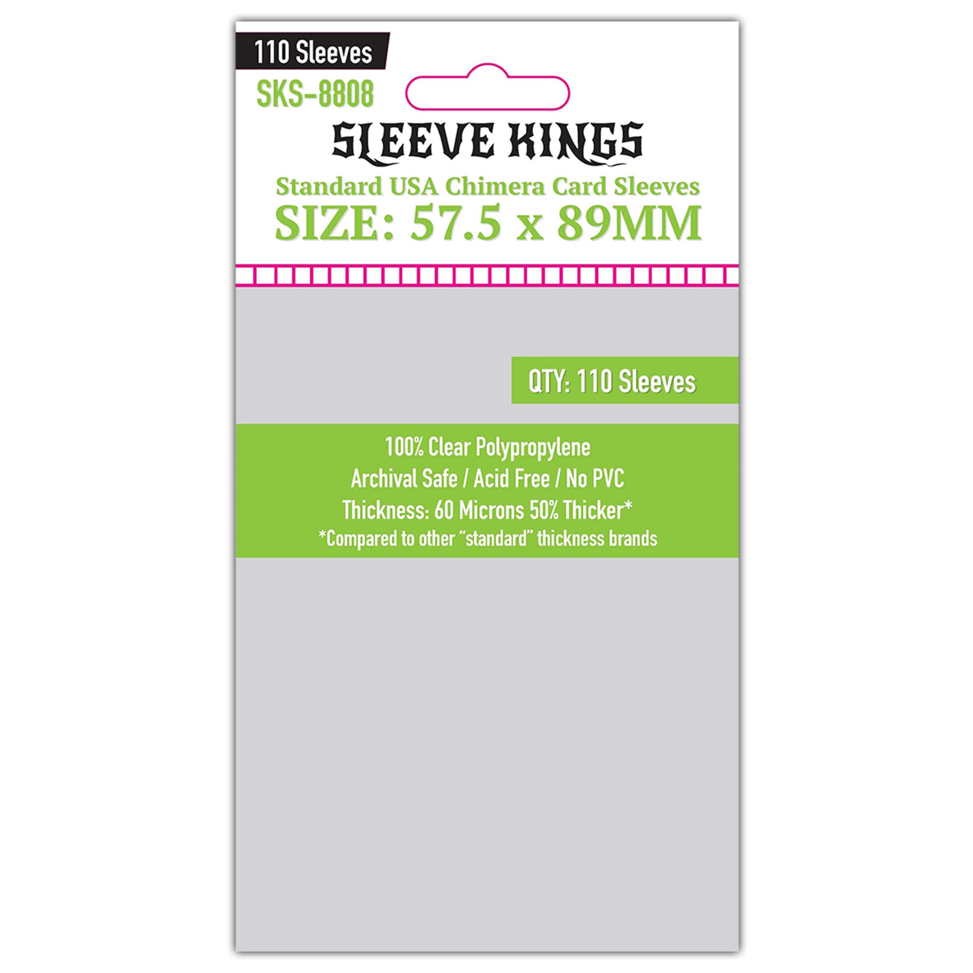 Sleeve Kings Standard USA Chimera Sleeves (57.5 x 89mm) 110 pzs