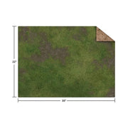 Monster Fight Club Adventure Mat - Broken Grassland/Desert Scrubland 22" x 30" (Grid)