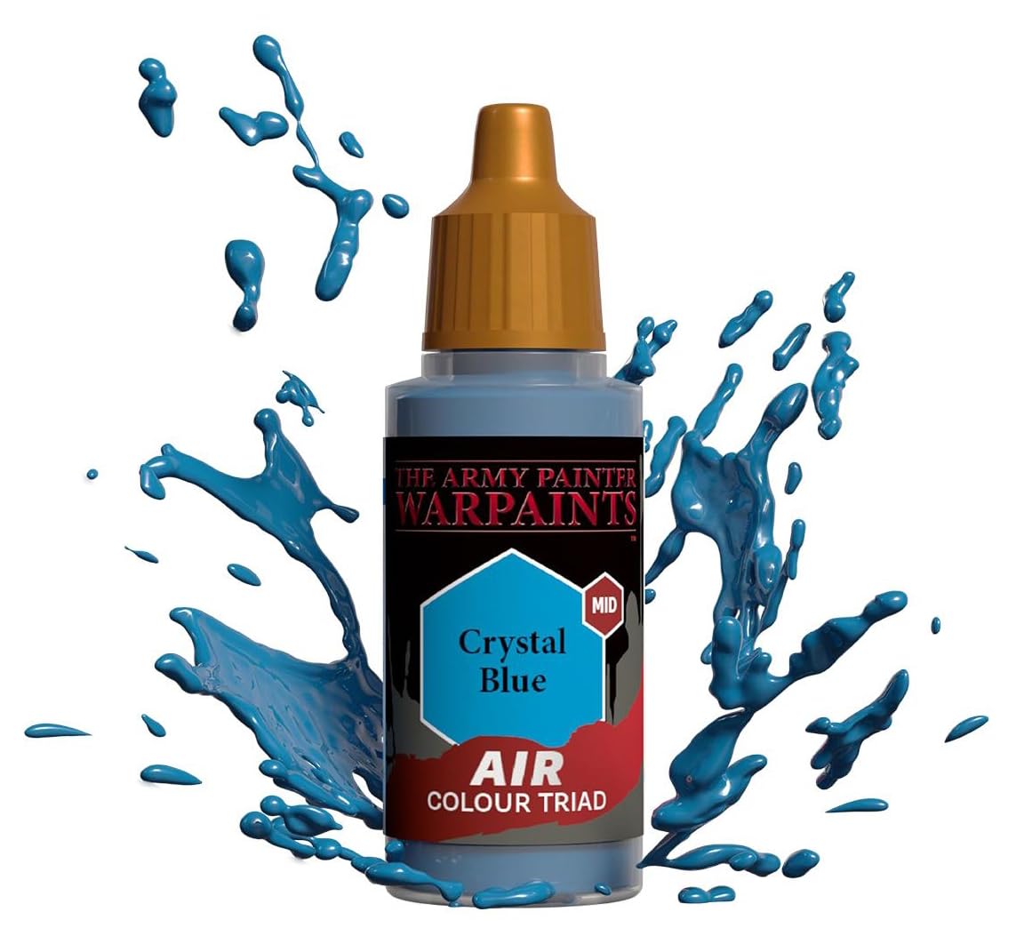 Warpaints: Acrylics: Air Crystal Blue – 1x 18ml Acrylic Paint by The Army Painter Hobby Paint – Dungeons and Dragons Miniatures, Warhammer 40K Miniatures, Models – TTRPG D&D DND