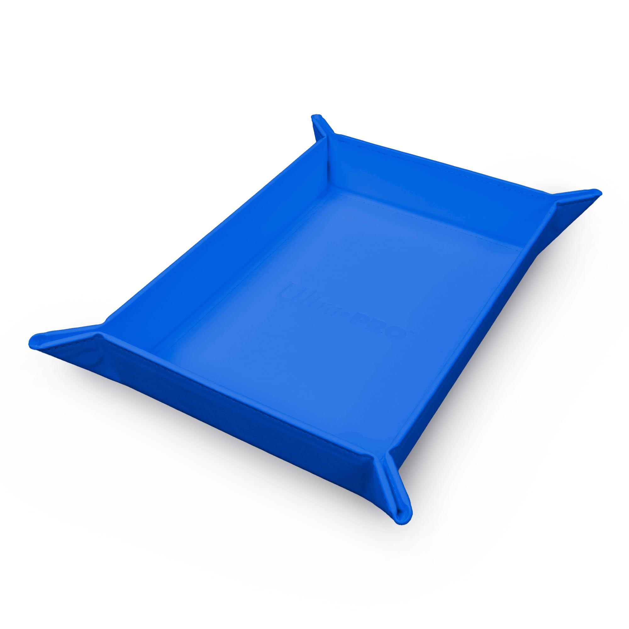 Ultra PRO - Vivid Magnetic Folding Dice Tray, Portable Compact Tabletop RPG Gaming Tool Accessory Durable Leatherette Foldable Dice Holder Mat - Blue