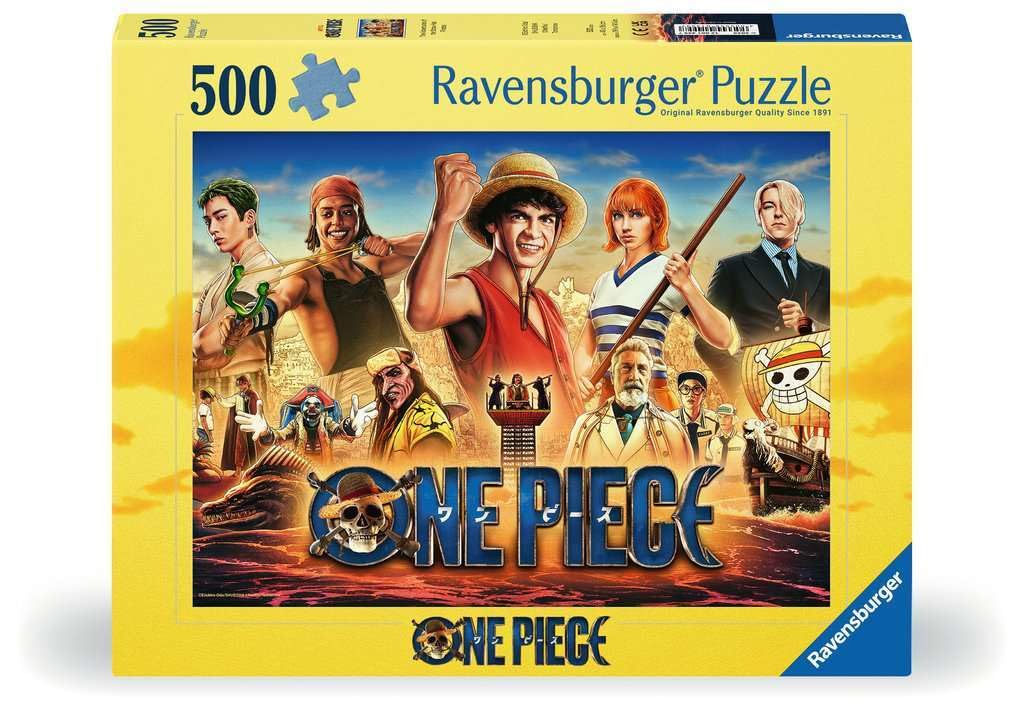 Ravensburger One Piece 500 Piece Jigsaw Puzzle for Teens and Casual Puzzlers | Unique Piece Design Ideal for Family Bonding and Relaxation