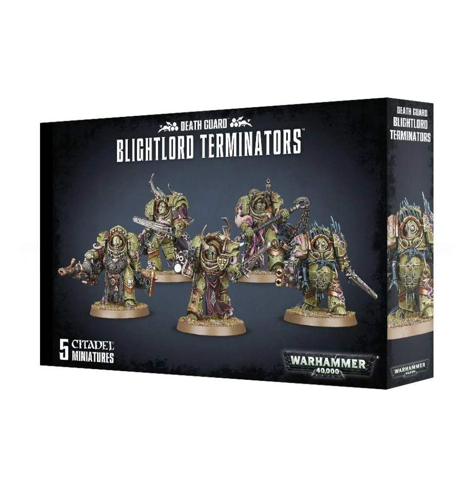 Games Workshop 99120102074" Death Guard Blightlord Terminators Miniature, Black,12 years to 99 years