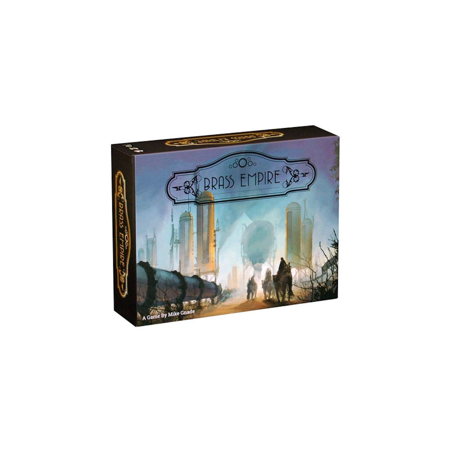 Rock Manor Games Brass Empire – 2-Player Deck-Building & City-Building Board Game, Ages 14+, Strategic Card Game, Steampunk & Fantasy