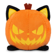 TeeTurtle Glow in The Dark Jack-O-Lantern Cat 4" Plushie - Halloween - Cute Kawaii Spooky Stuffed Animal