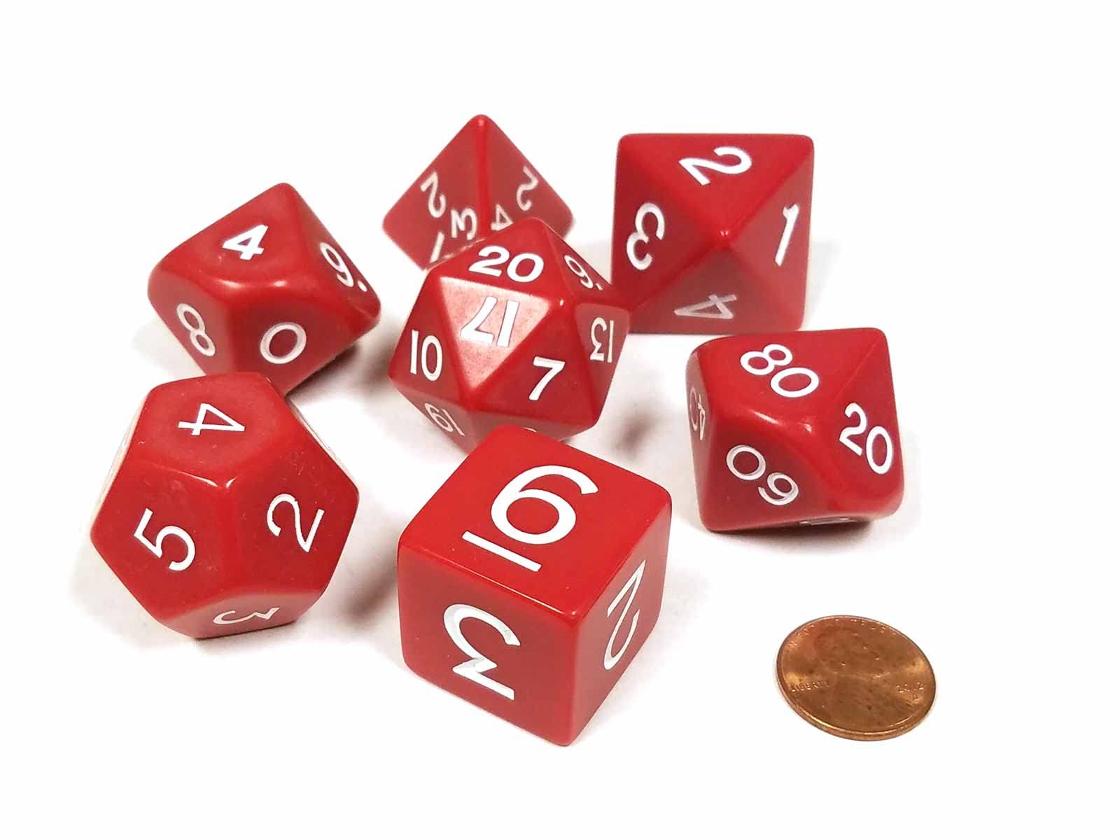 7-Set Tube Opaque Jumbo Red with White