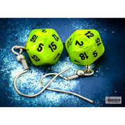 Chessex 54205 Vortex Mini-Poly D20 Hook Pendant, Light Green (Pair)
