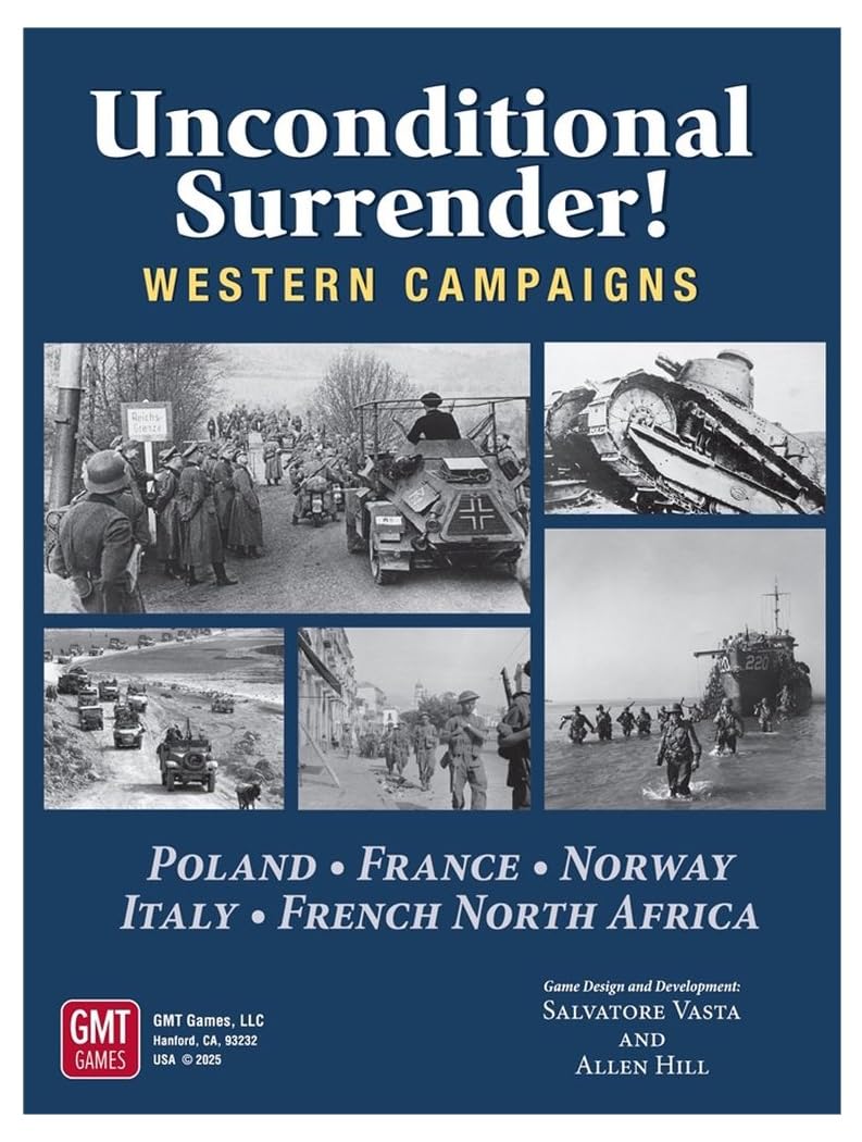 GMT Games Unconditional Surrender! Western Campaigns, WW2 Strategy Board Game,for Adults Ages 18+
