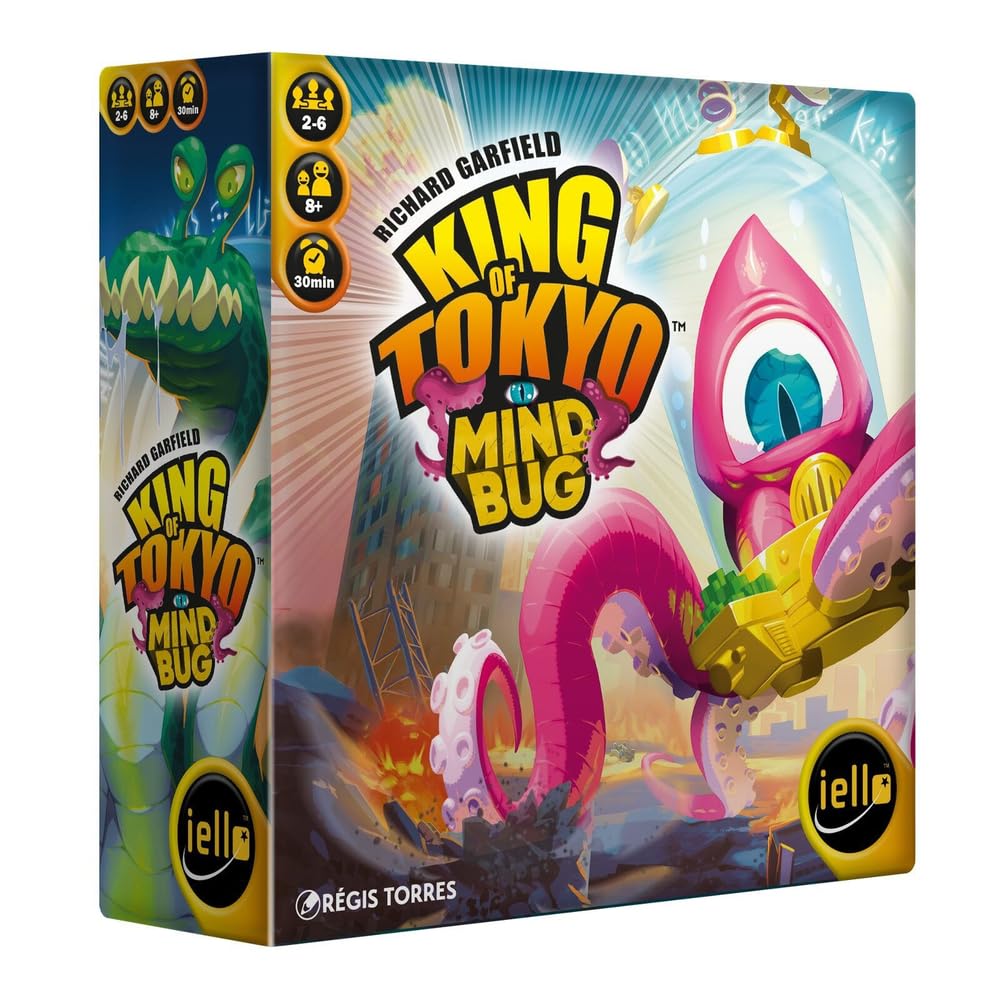 IELLO King of Tokyo: Mindbug Expansion, Strategy Board Game, Take Control of Your Opponents Creatures, Ages 8+