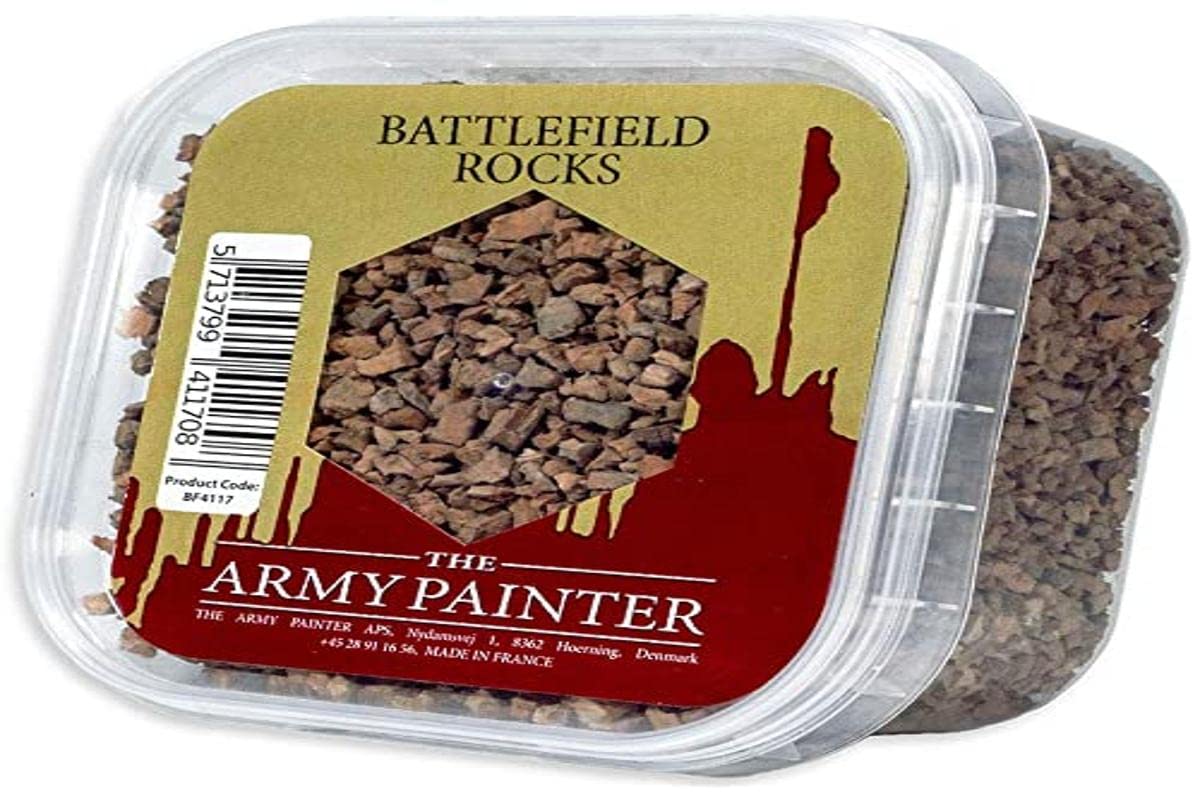 The Army Painter Basing: Battlefield Rocks Miniature Models Bases for a Realistic Look, Brown