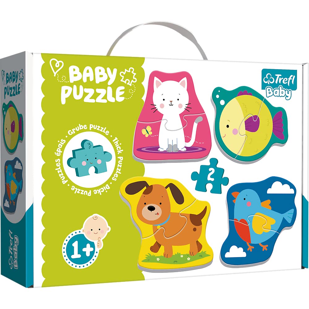 Trefl 36074 Animals 2 Teile, 4 Sets, Baby Classic, für Kinder ab 1 Jahr Puzzle