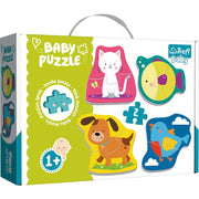 Trefl 36074 Animals 2 Teile, 4 Sets, Baby Classic, für Kinder ab 1 Jahr Puzzle