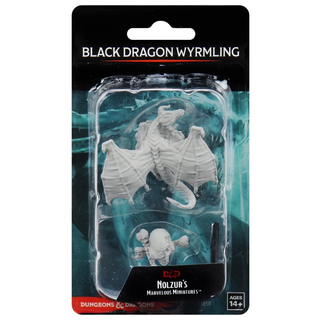 WizKids D&D Nolzurs Marvelous Unpainted Miniatures: Wave 10: Black Dragon Wyrmling