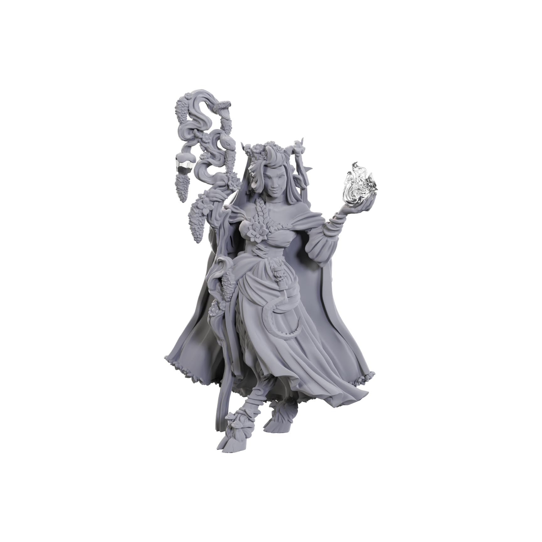 WizKids Critical Role Unpainted Miniatures: Fearne Calloway & Mister | Unpainted Miniatures | Wave 23