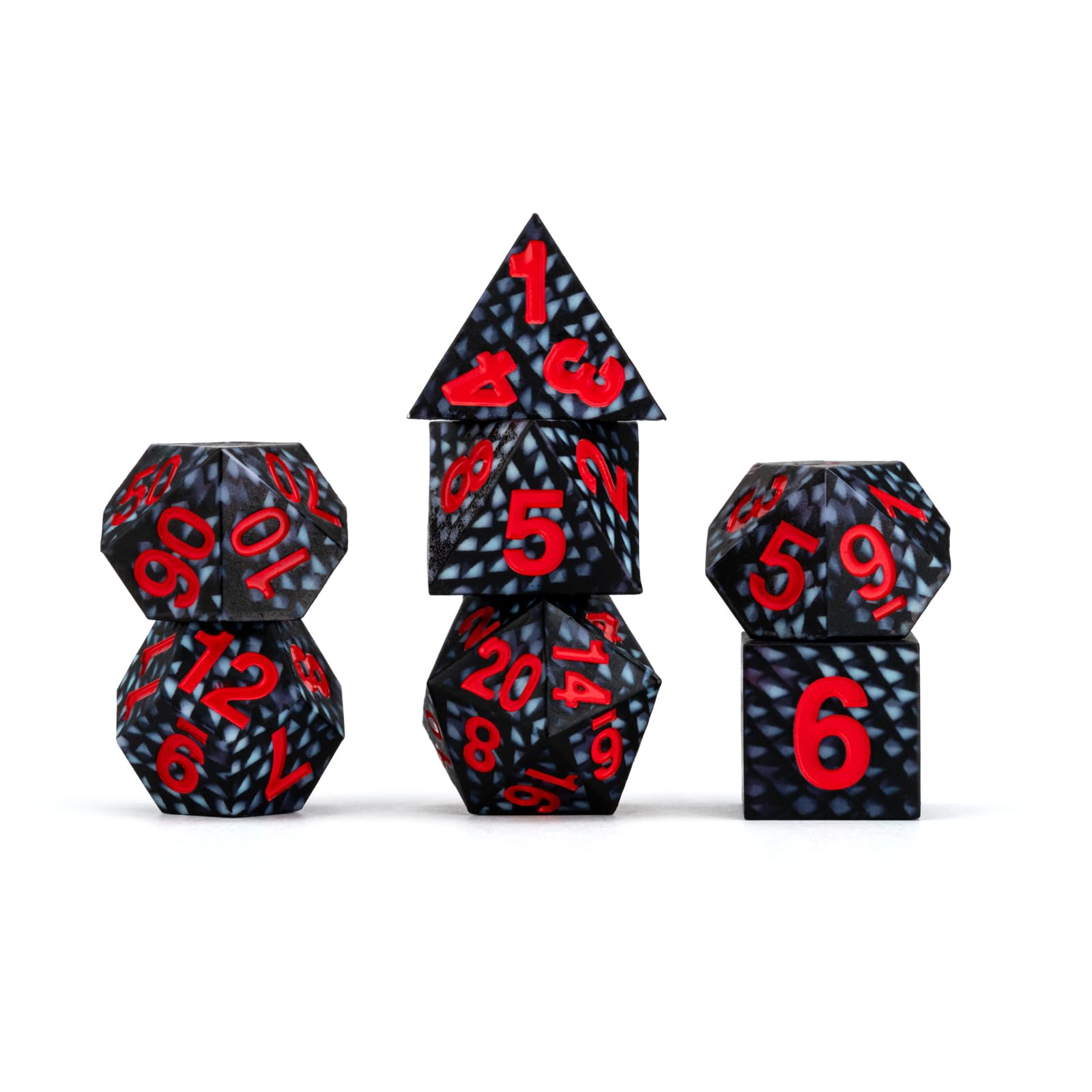 FanRoll Dragon StormTM Silicone Dice Set: Black Dragon Scales
