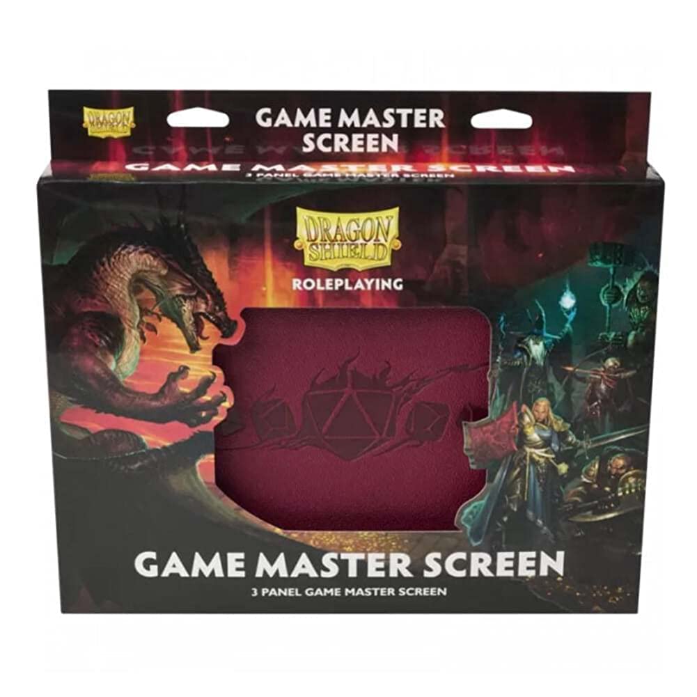 Dragon Shield RPG: Game Master Screen – Blood Red - Durable and Sturdy Game Master Screen – Compatible with Board Games, D&D DND Dungeons and Dragons, and Tabletop