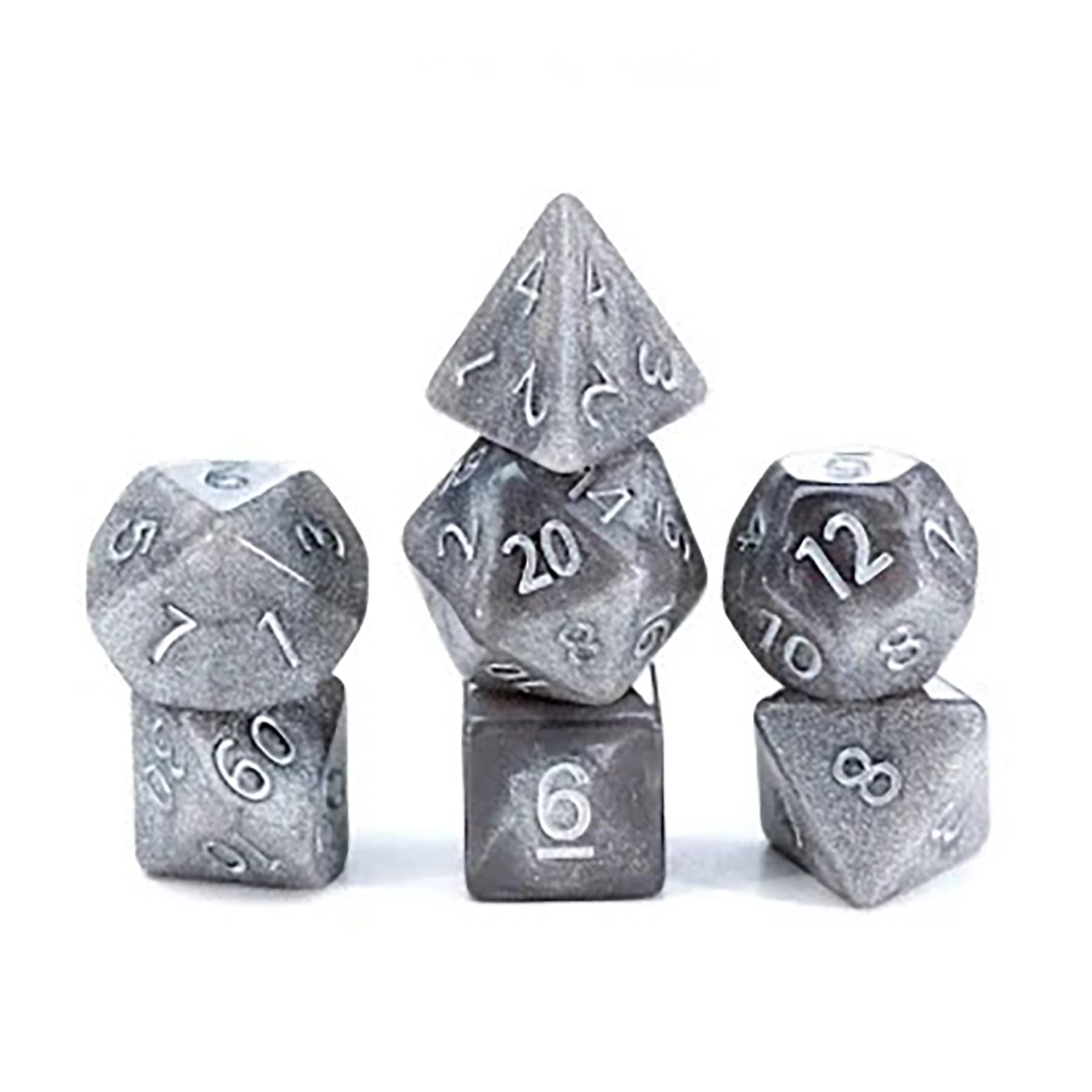 Gate Keeper Games & Dice Mercurial Dice: Mercury - 7 Piece Dice Set, Gate Keeper Games, Roleplaying Dice Set