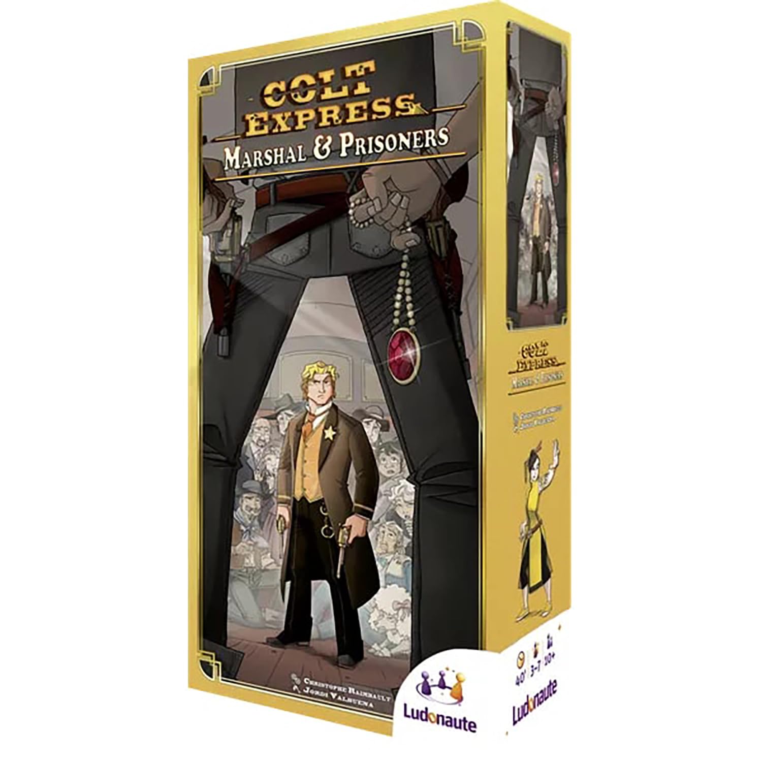 Colt Express Marshal and Prisoners Board Game EXPANSION - New Challenges Await! Wild West Adventure Game, Strategy Game for Kids & Adults, Ages 10+, 2-6 Players, 40 Minute Playtime, Made by Ludonaute