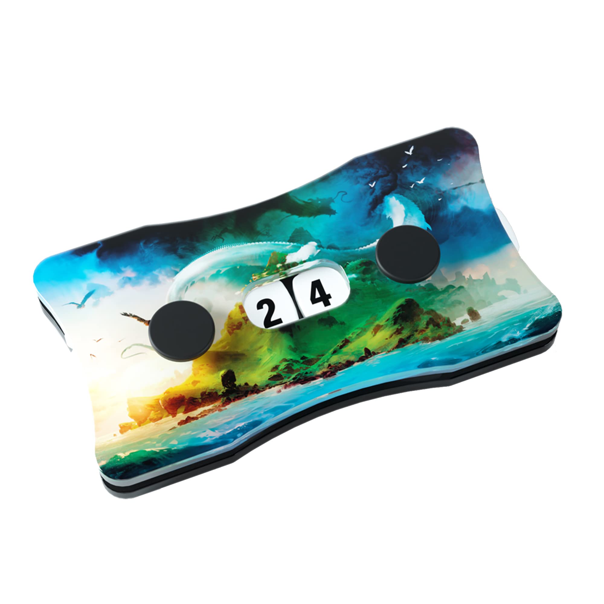 Gamegenic Life Counter – Life Counters Double Dials: Island – Smooth & Tough – Compatible with Magic The Gathering Commander Deck, Marvel Champions – Play MTG, TCG, LCG